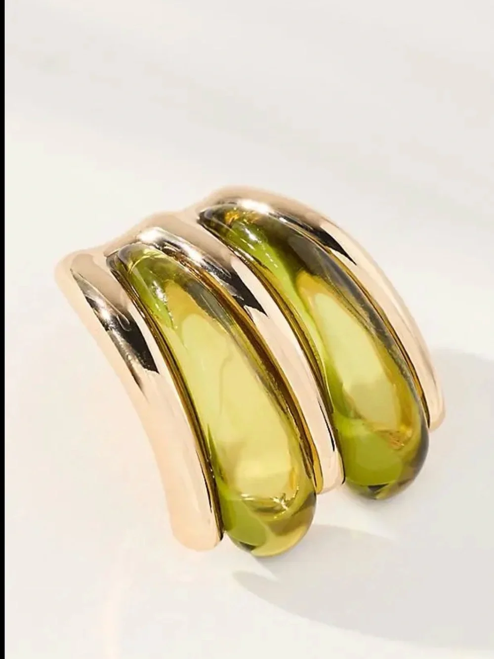 8 Other Reasons x Wicked Gia Stud Earrings Green Gold NEW